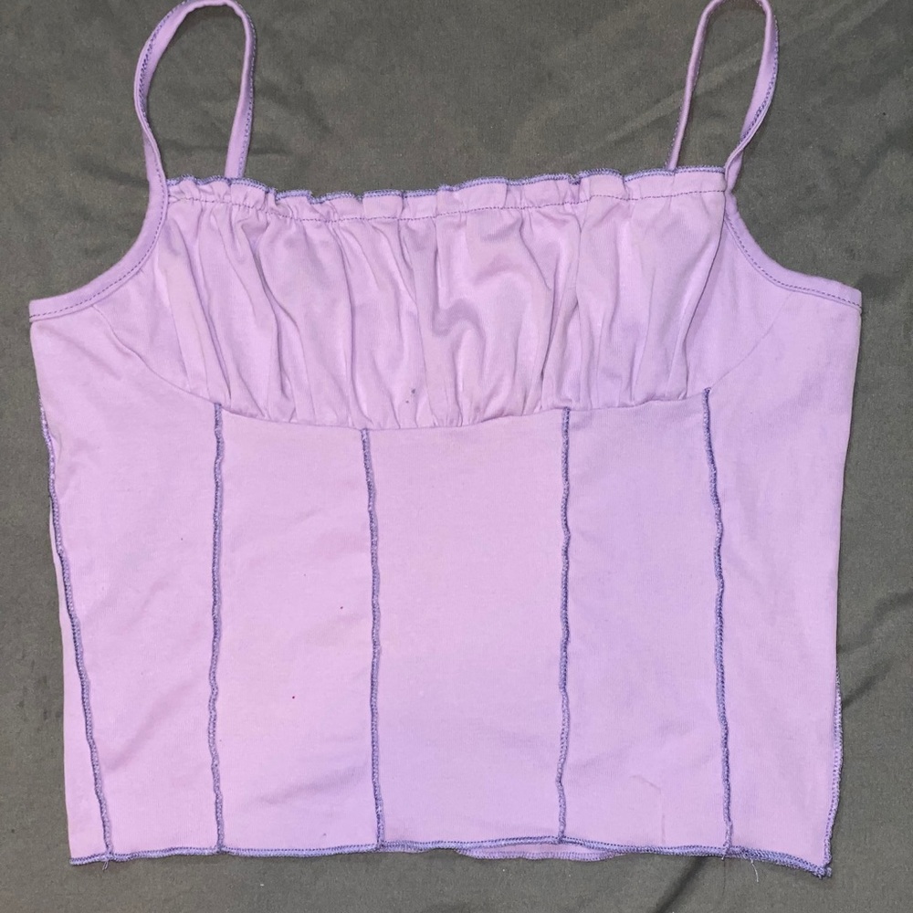 Purple crop tank top